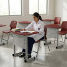 Switch SAAB S-913 One Seater Desk Iron Frame And Fiber Top Big 3 image