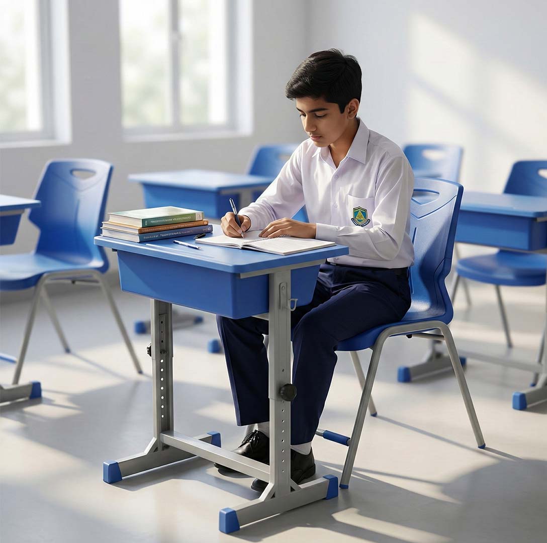 SAAB S-490 Study Desk with Plastic Top and Box