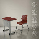 Switch SAAB S-913 One Seater Desk Iron Frame And Fiber Top Big 2 image