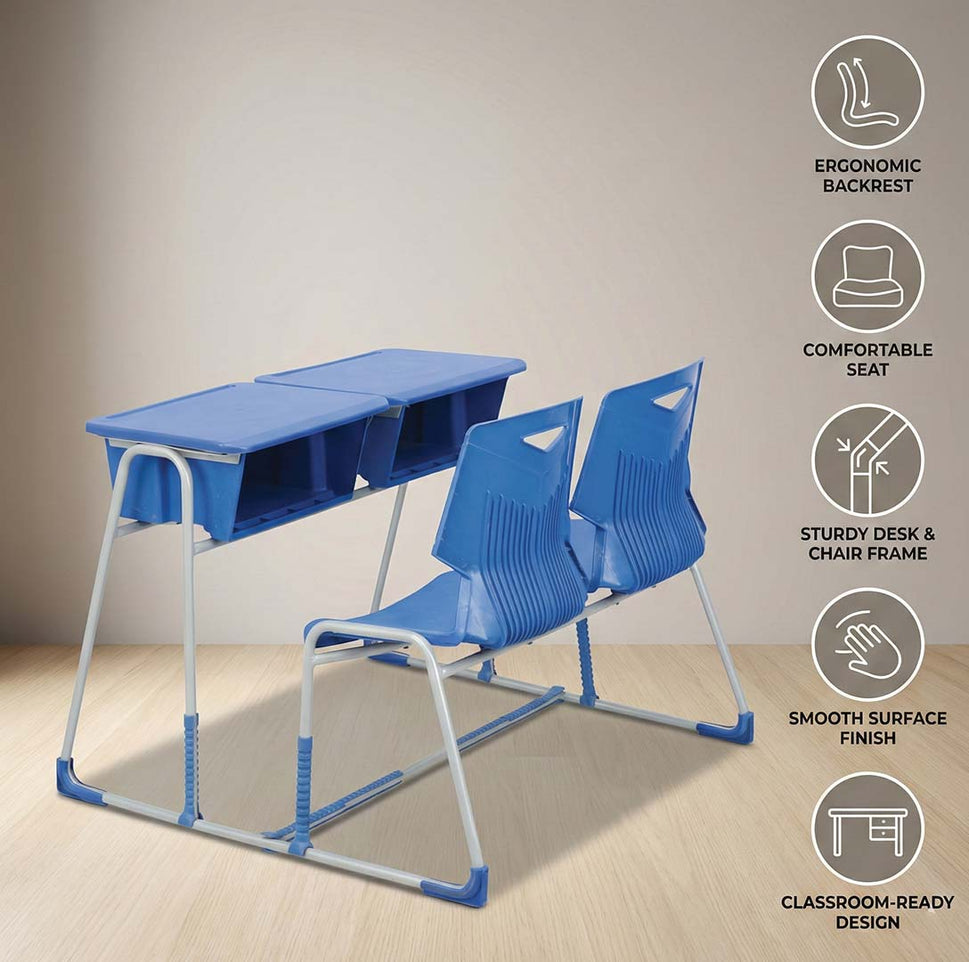SAAB S-915 Steel Plastic Baby Holo Shell Joint 2-Seater Bench Desk