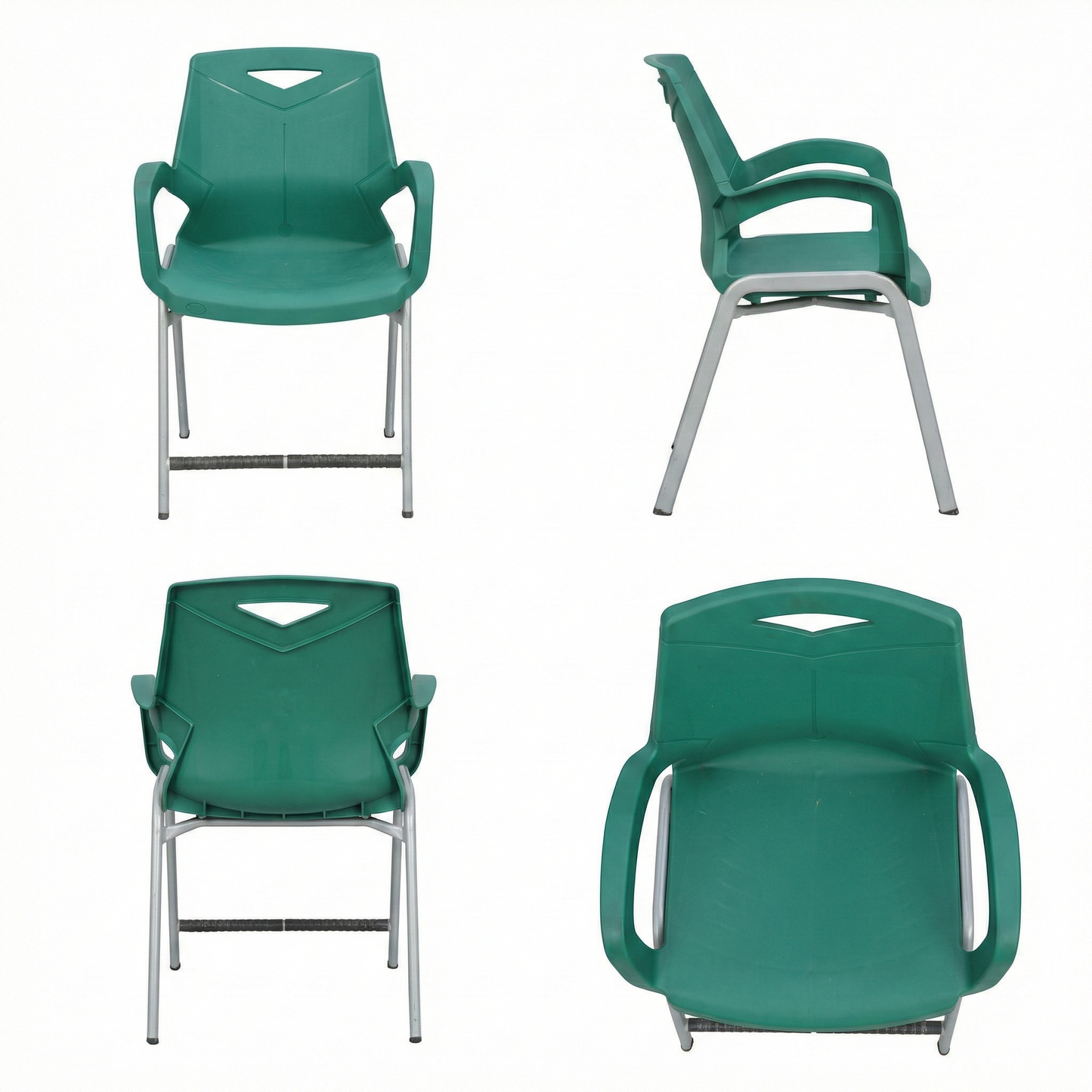 Steel Plastic Baby Green Shell With Plastic Arms Study Chair Model S-198