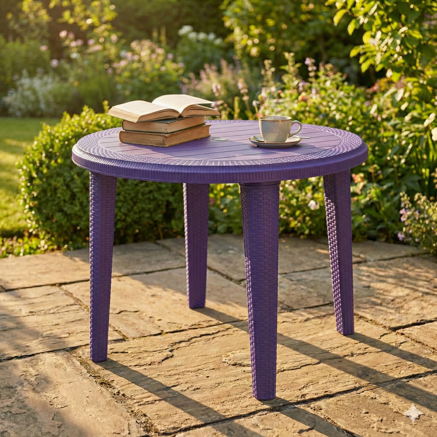 SAAB (SP-215-RTL) Pure Plastic Rattan Legs Table