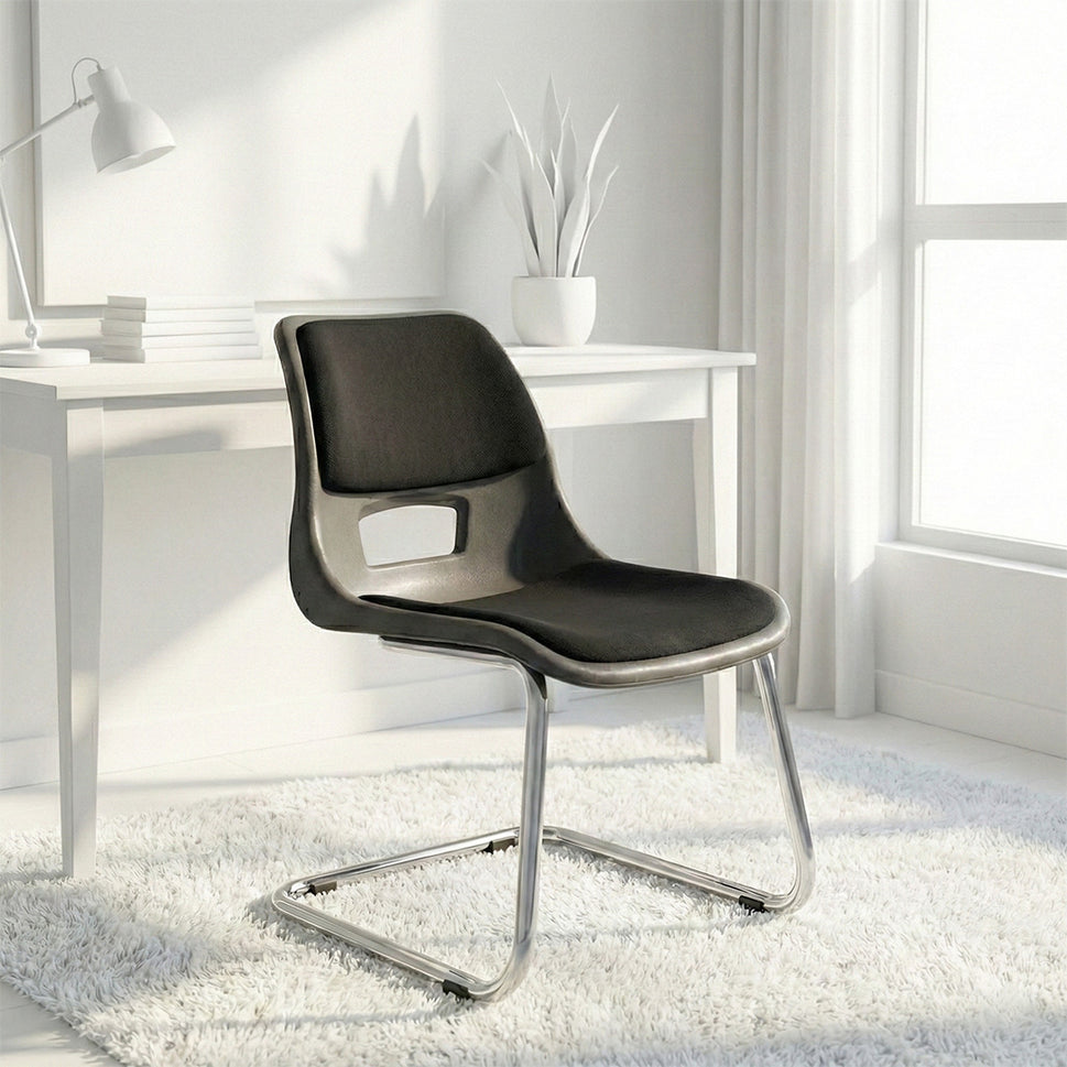 SAAB S-204-UC Steel Plastic Holo Big Shell Chair with U shape frame &amp; Cushion
