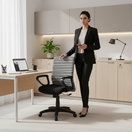 Switch SAAB Manager Office Revolving Chair (Medium Back) Model SAAB S-540 2 image
