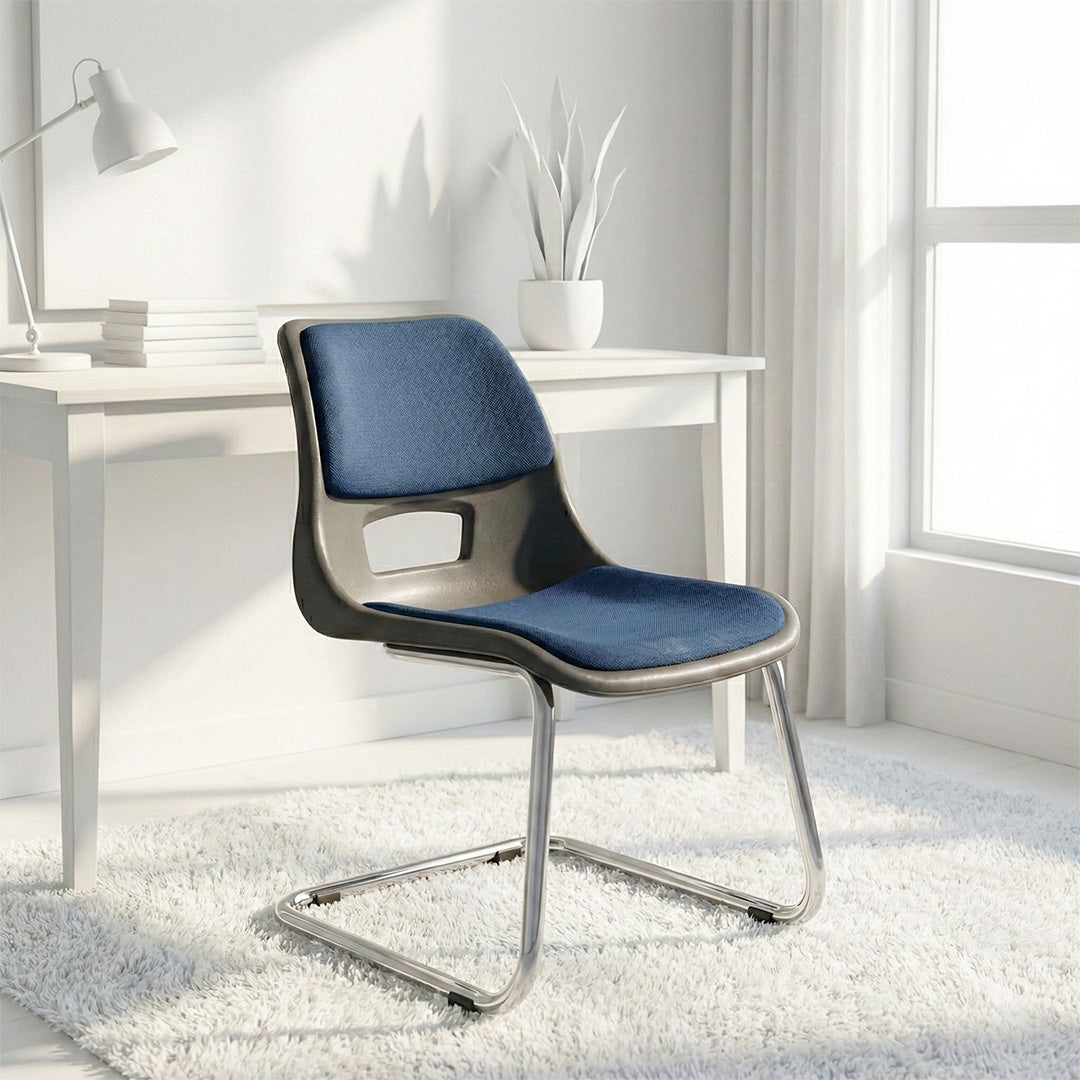 SAAB S-204-UC Steel Plastic Holo Big Shell Chair with U shape frame &amp; Cushion