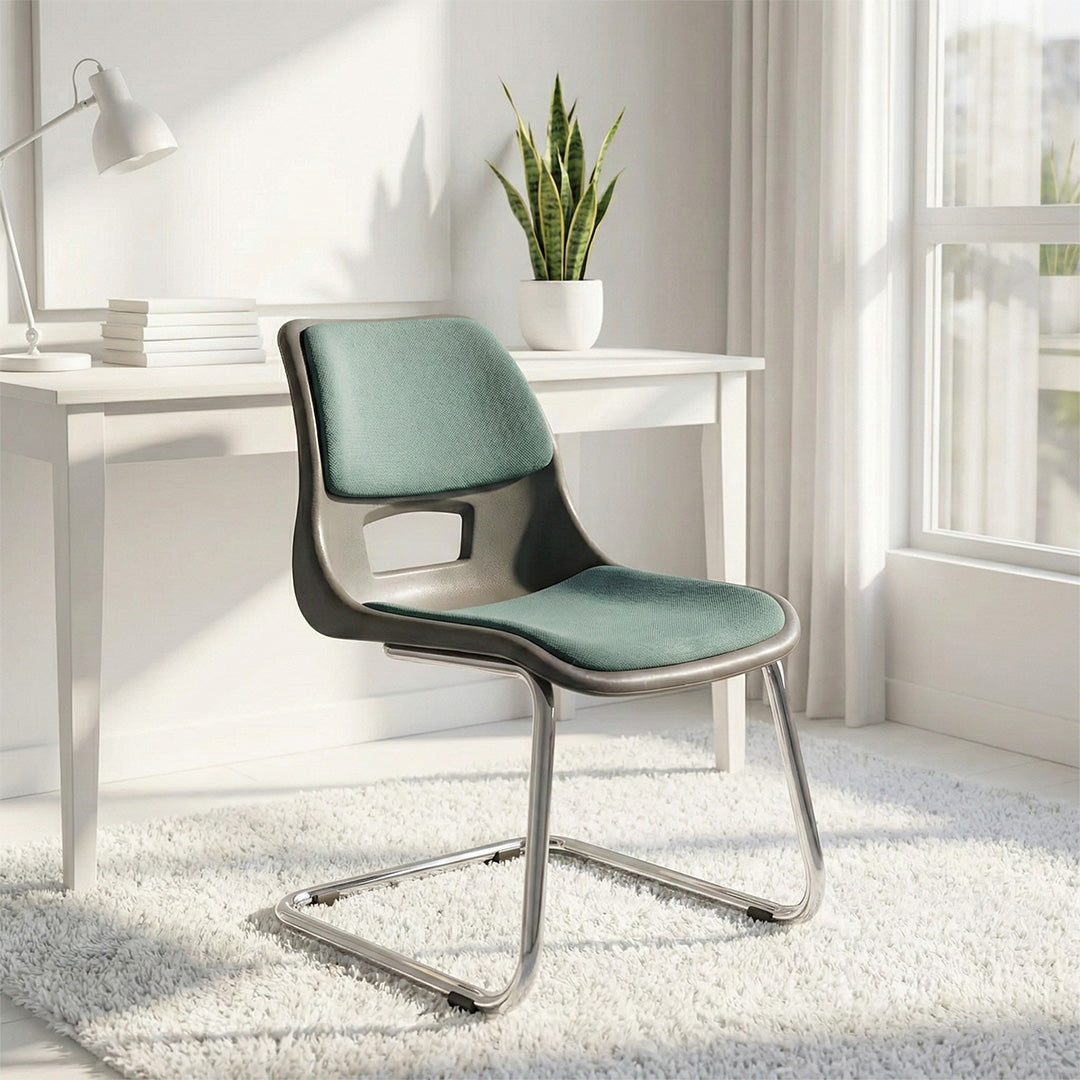 SAAB S-204-UC Steel Plastic Holo Big Shell Chair with U shape frame &amp; Cushion