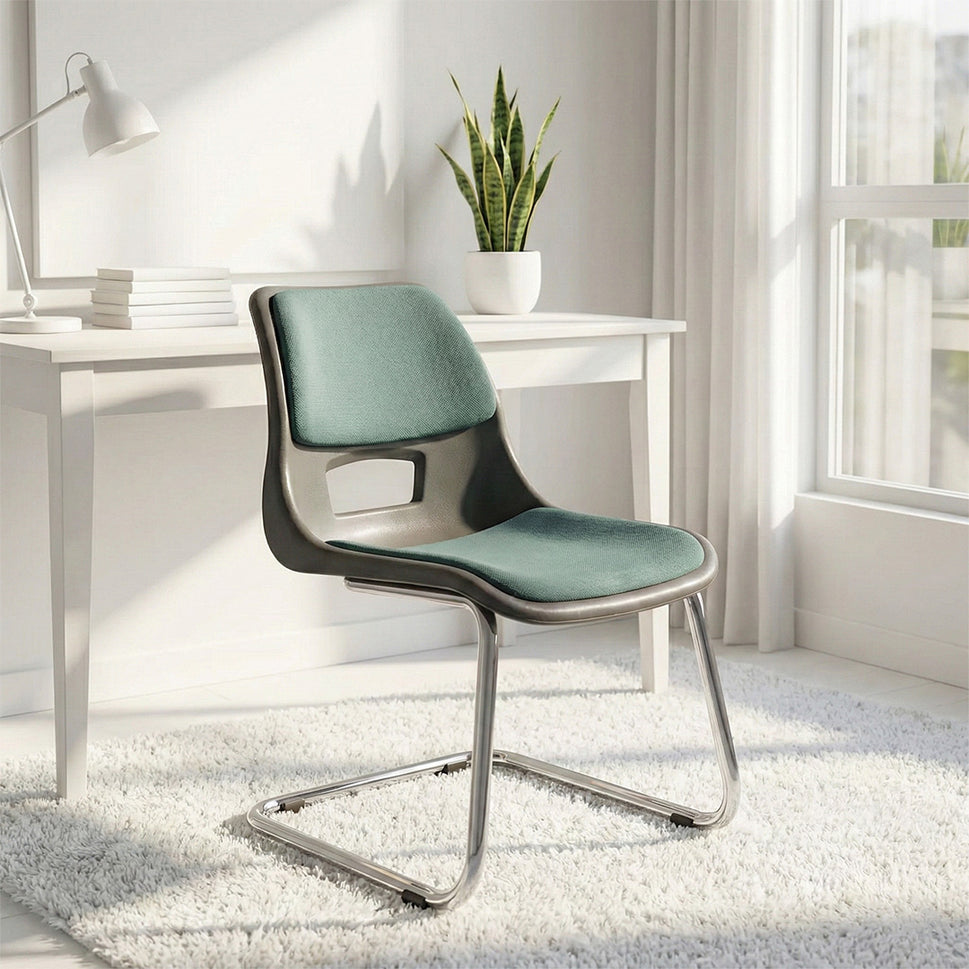 SAAB S-204-UC Steel Plastic Holo Big Shell Chair with U shape frame &amp; Cushion