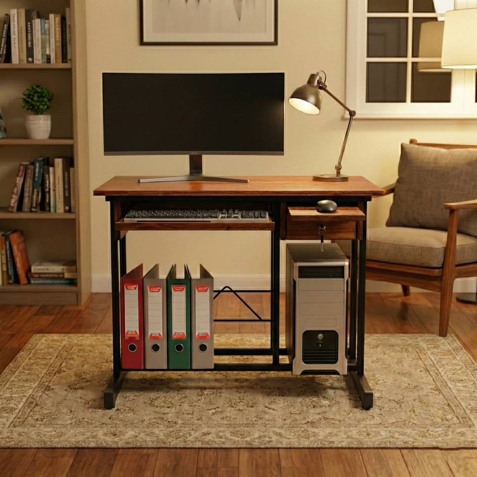 SAAB S-448 Wooden Computer Table With Drawer and a Shelf