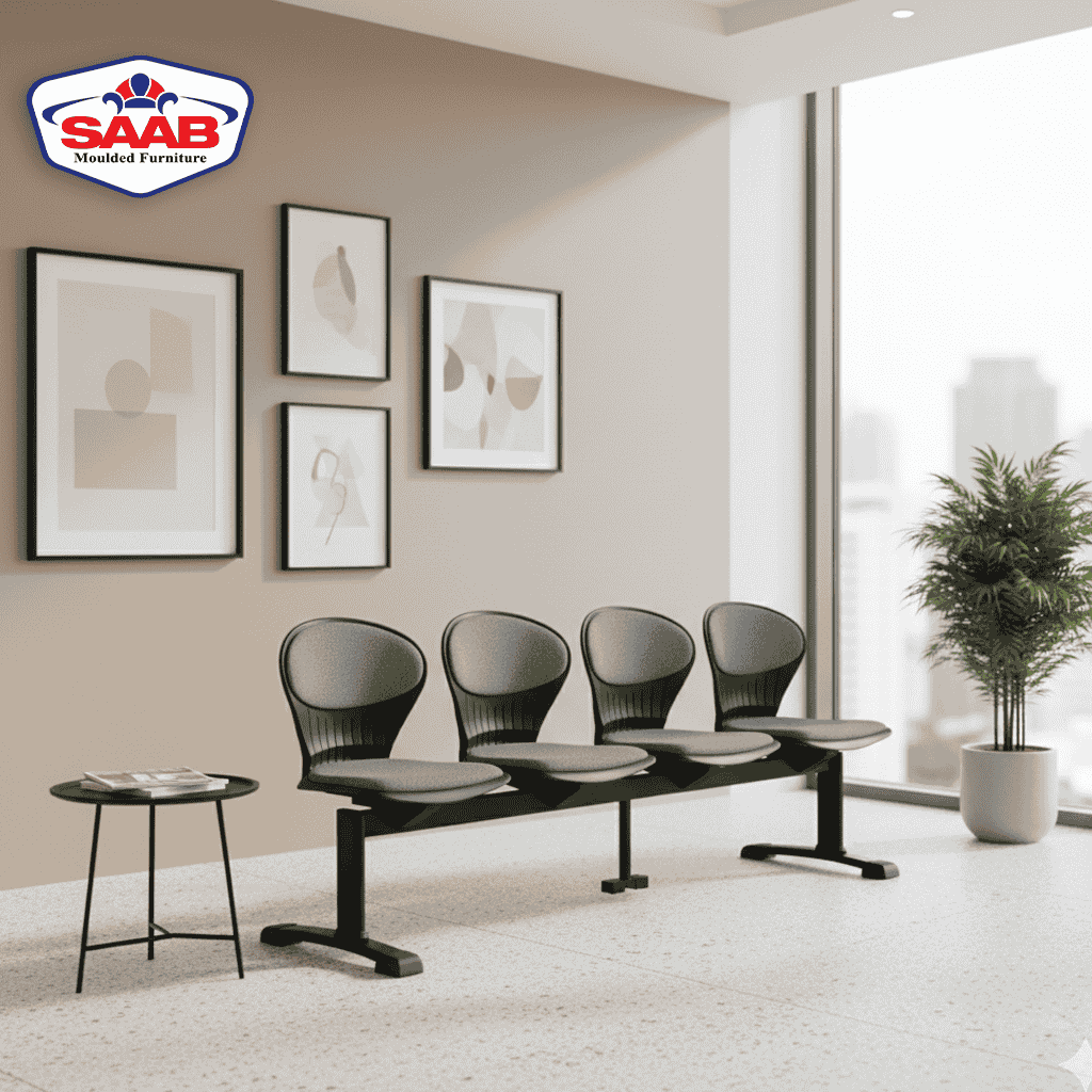 SAAB S-257-HC Peacock Visitor Sofa 4-Seater Double Channel with Cushion