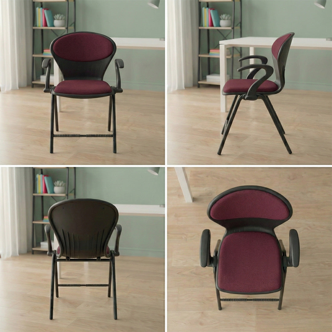 SAAB S-06-AC Steel Plastic Pecock Shell Chair with Arms &amp; Cushion