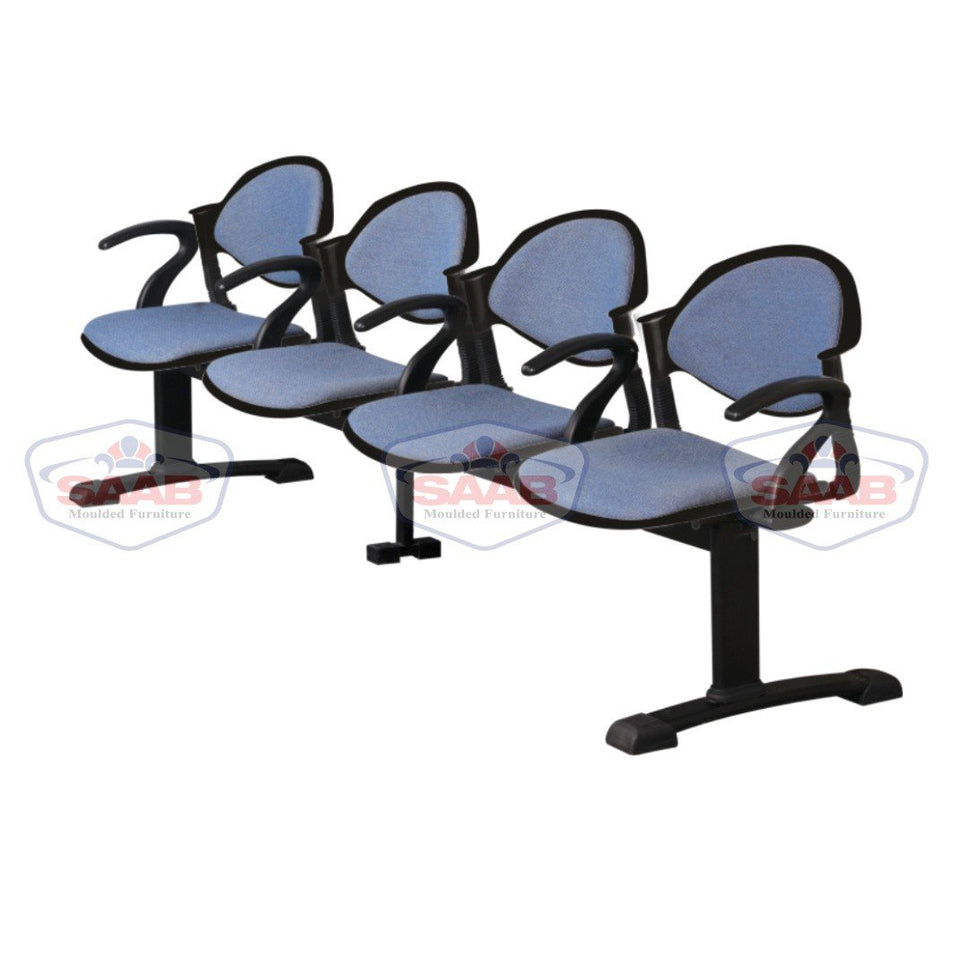 Visitor Sofa 4-Seater Double Channel with Cushion &amp; Arms Model S-10-HAC