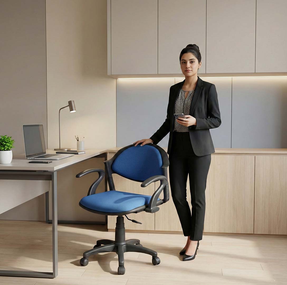 SAAB S-11-HAC Comforto Revolving Chair with Arms, Cushion and Hydraulic Jack