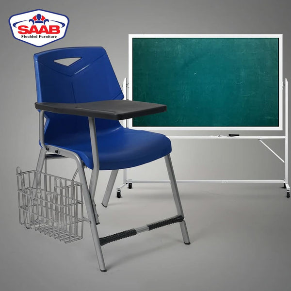 S-195-SB Green Shell Study Chair With Basket