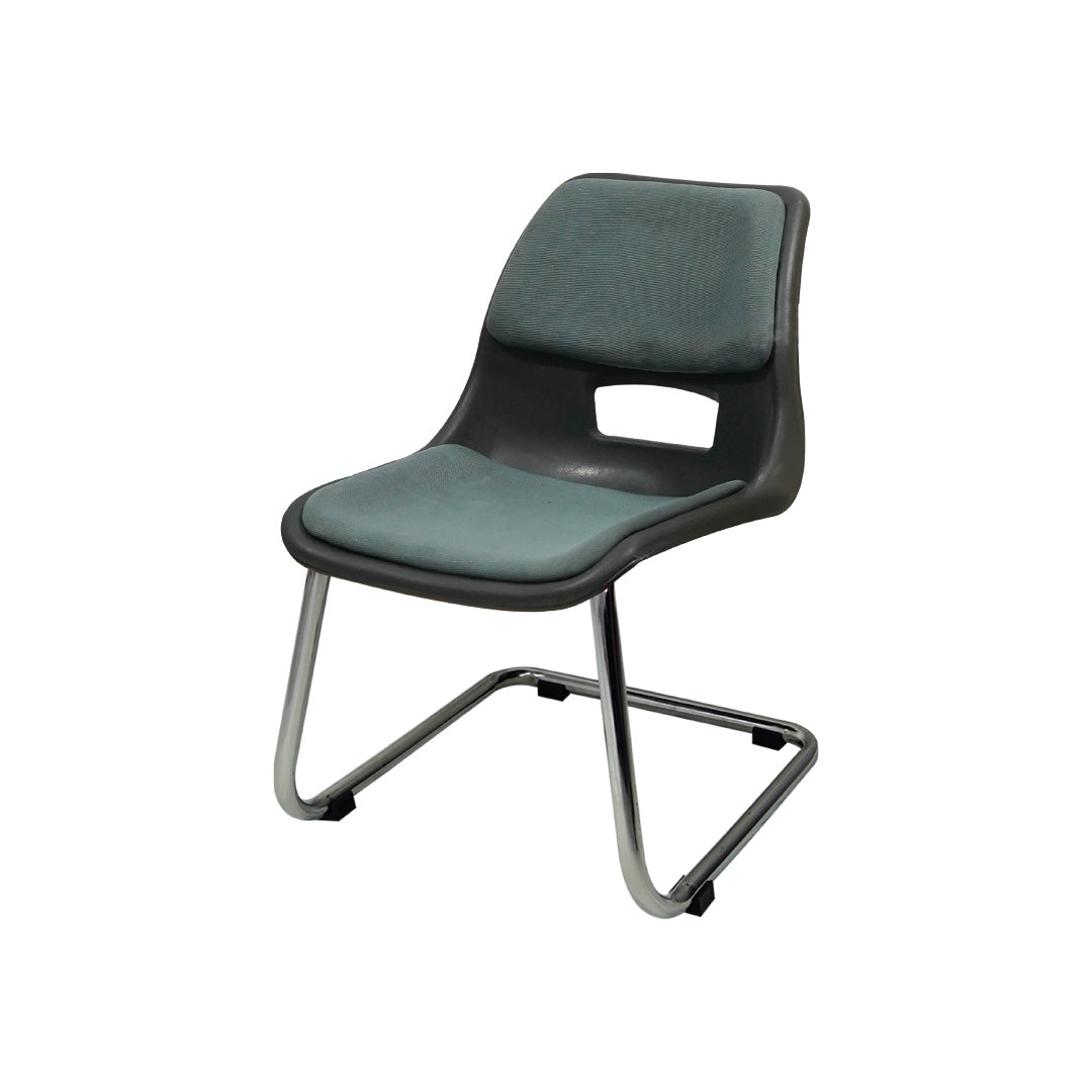 SAAB S-204-UC Steel Plastic Holo Big Shell Chair with U shape frame &amp; Cushion