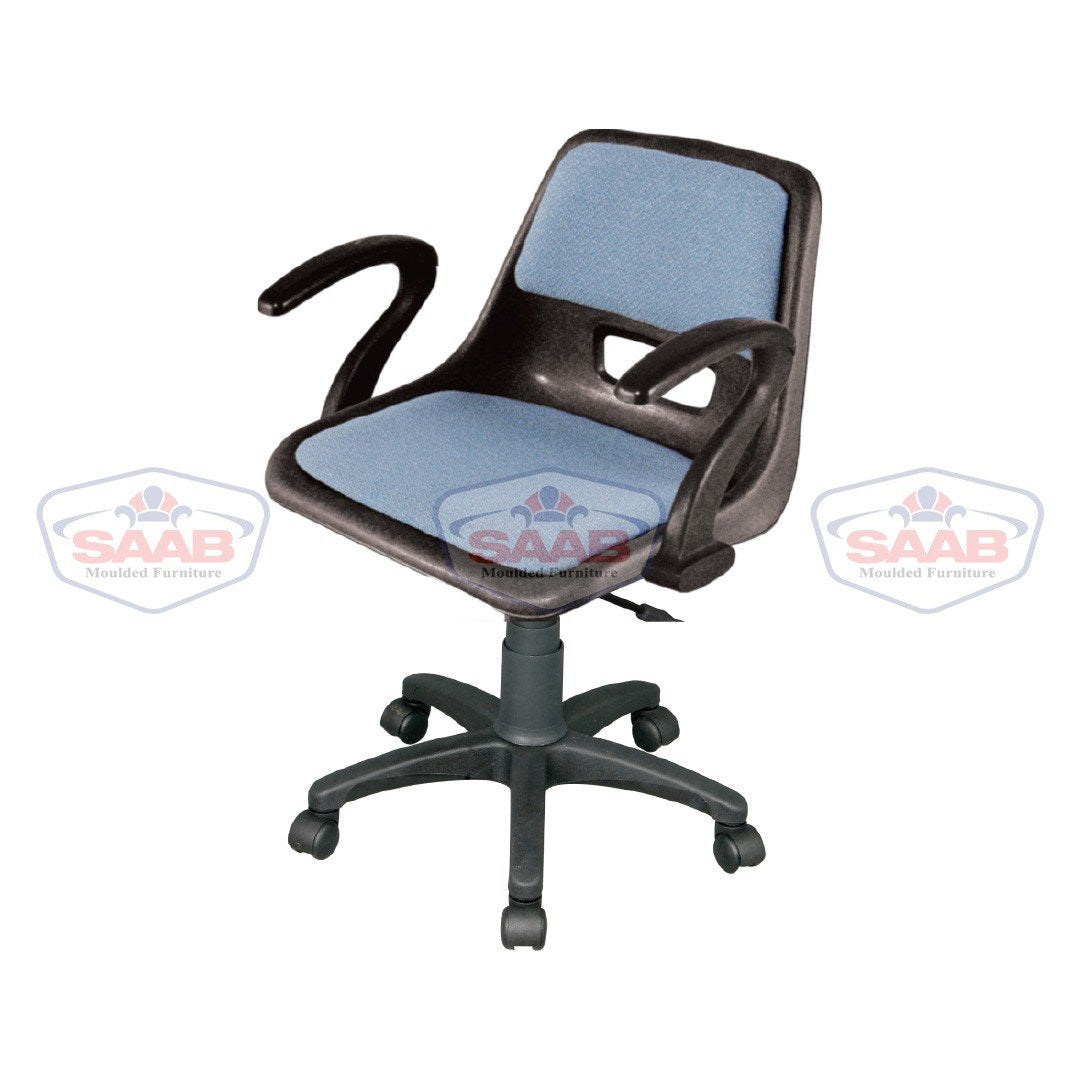 SAAB S-208-HAC Shell Holo Revolving Chair With Arms, Cushion And Hydraulic Jeck