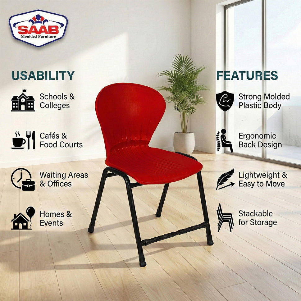 SAAB S-06 Steel Plastic Peacock Shell Chair