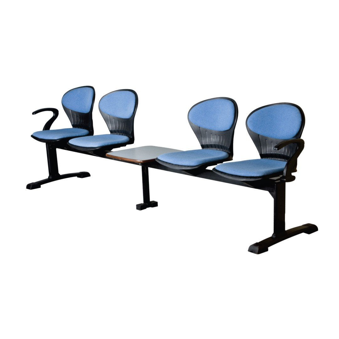 SAAB S-257-HACT Peacock Visitor Sofa 4-Seater Double Channel with Arms and Cushion