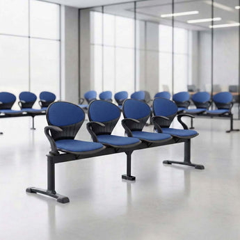 SAAB S-257-HAC Peacock Visitor Sofa 4-Seater Double Channel with Arms & Cushion