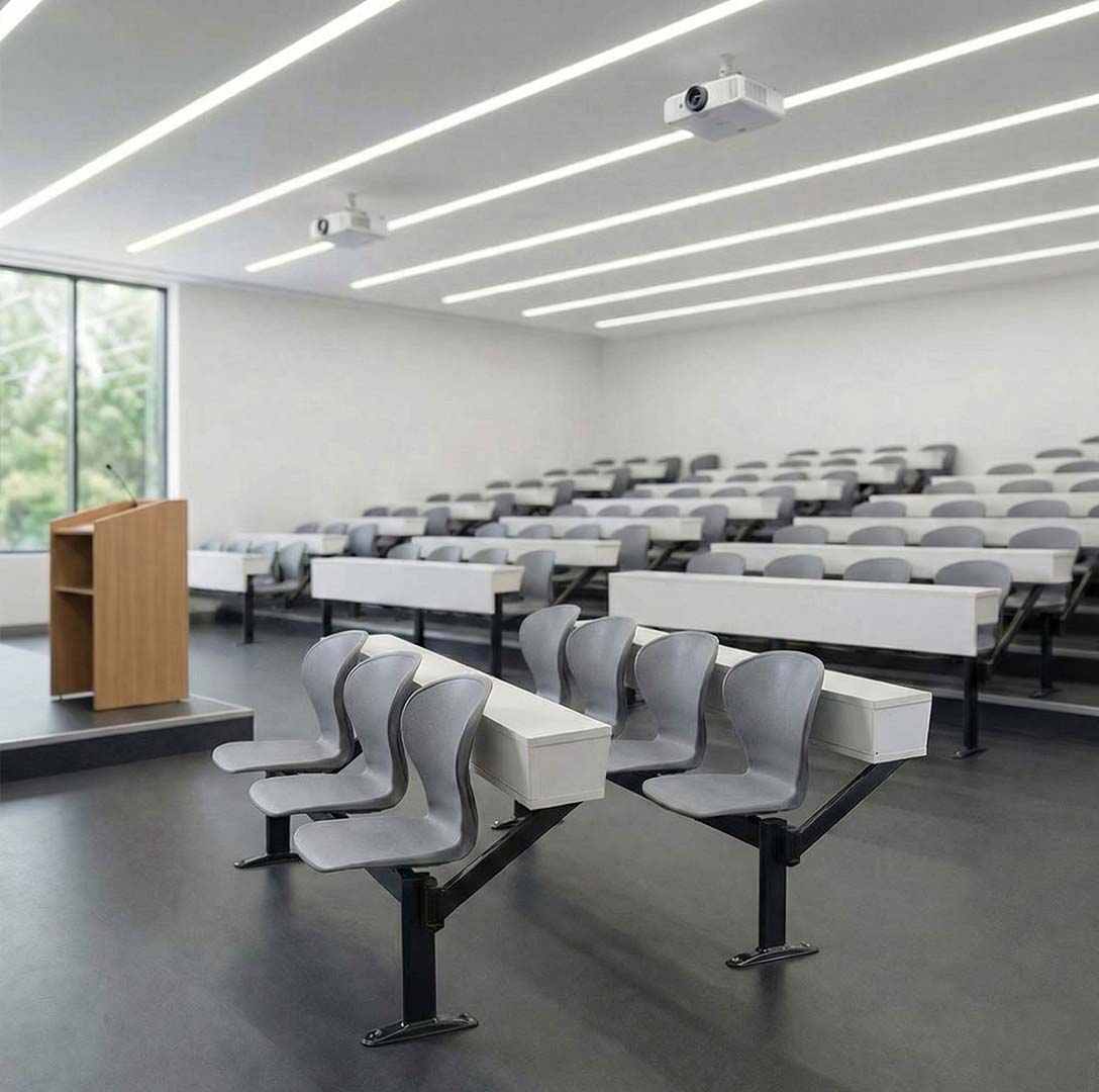 SAAB S-257-HX Peacock Visitor Sofa 4-Seater Double Channel With Wooden Back Bux