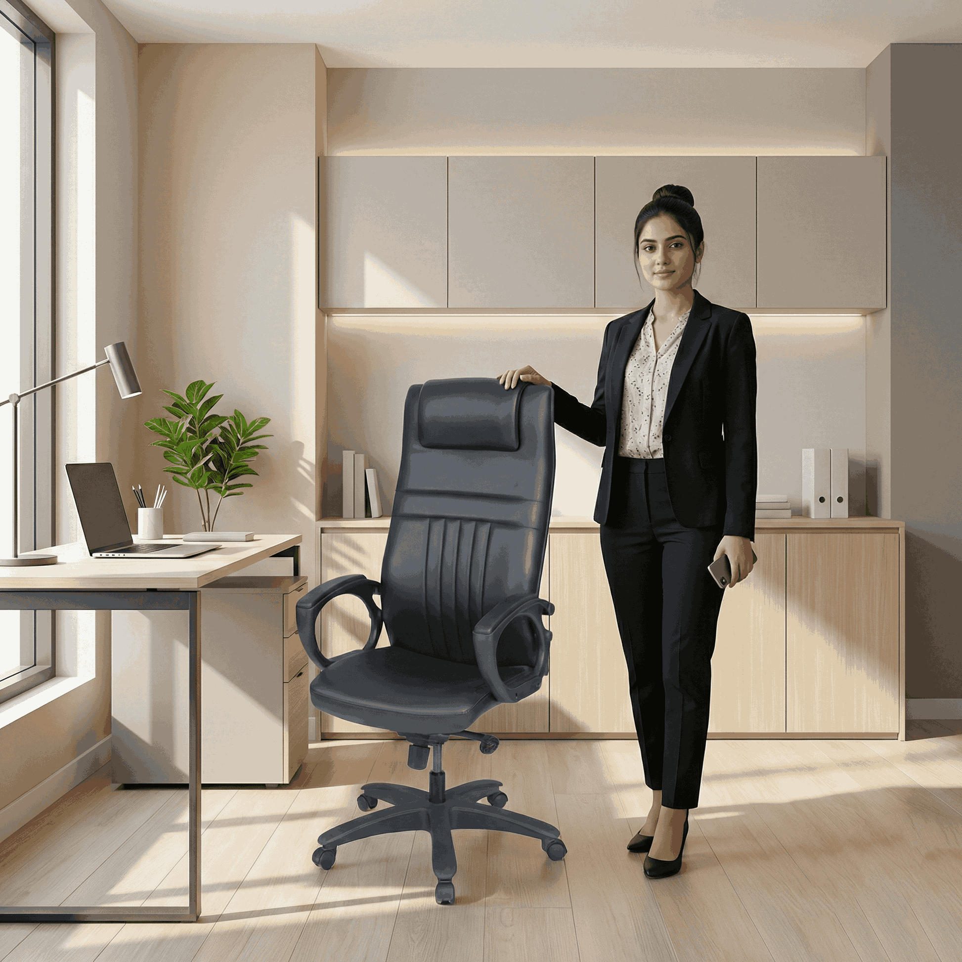 SAAB S-545-L Modern, And Lavish High Back Revolving Office Chair