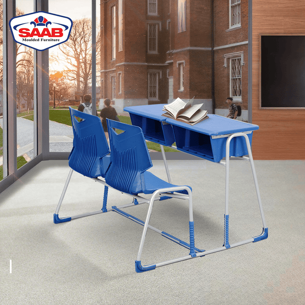 SAAB S-915 Steel Plastic Baby Holo Shell Joint 2-Seater Bench Desk