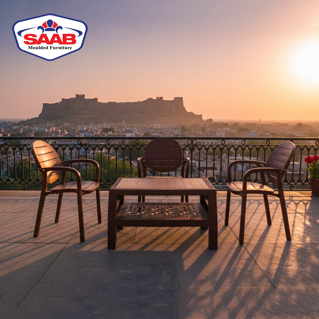 SPECTRUM PATTI CHAIRS SET MODEL SP-675 CHAIRS AND TABLE