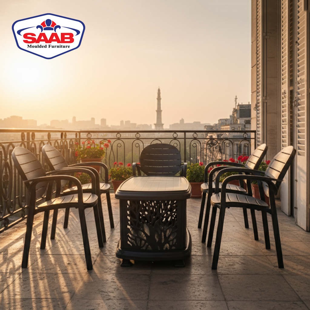 SPECTRUM PATTI CHAIRS SET MODEL SP-675 CHAIRS AND TABLE