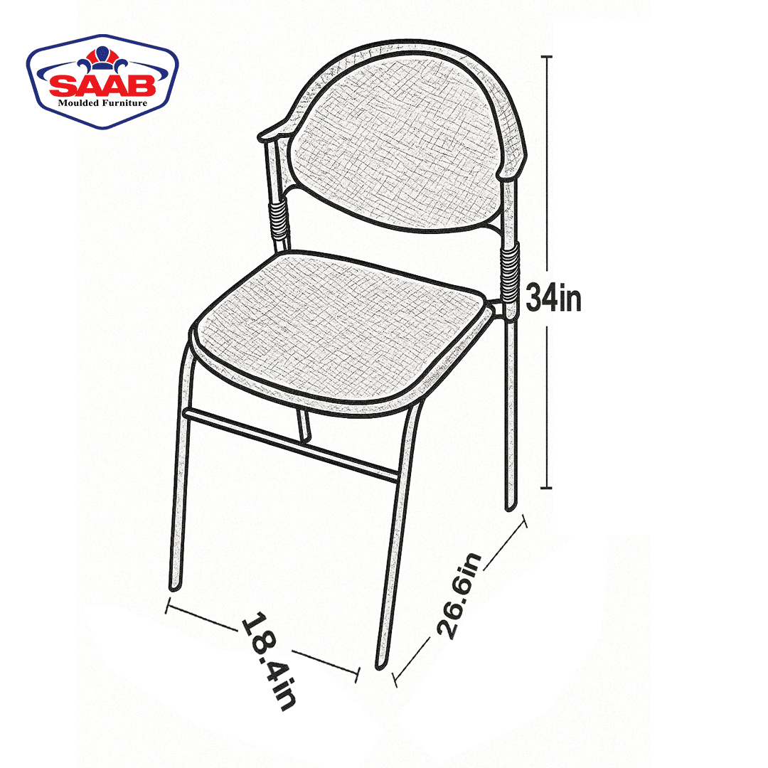 SAAB S-02-C Comforto Chair with Cushion – Vertical Pipe
