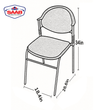 SAAB S-02-C Comforto Chair with Cushion – Vertical Pipe