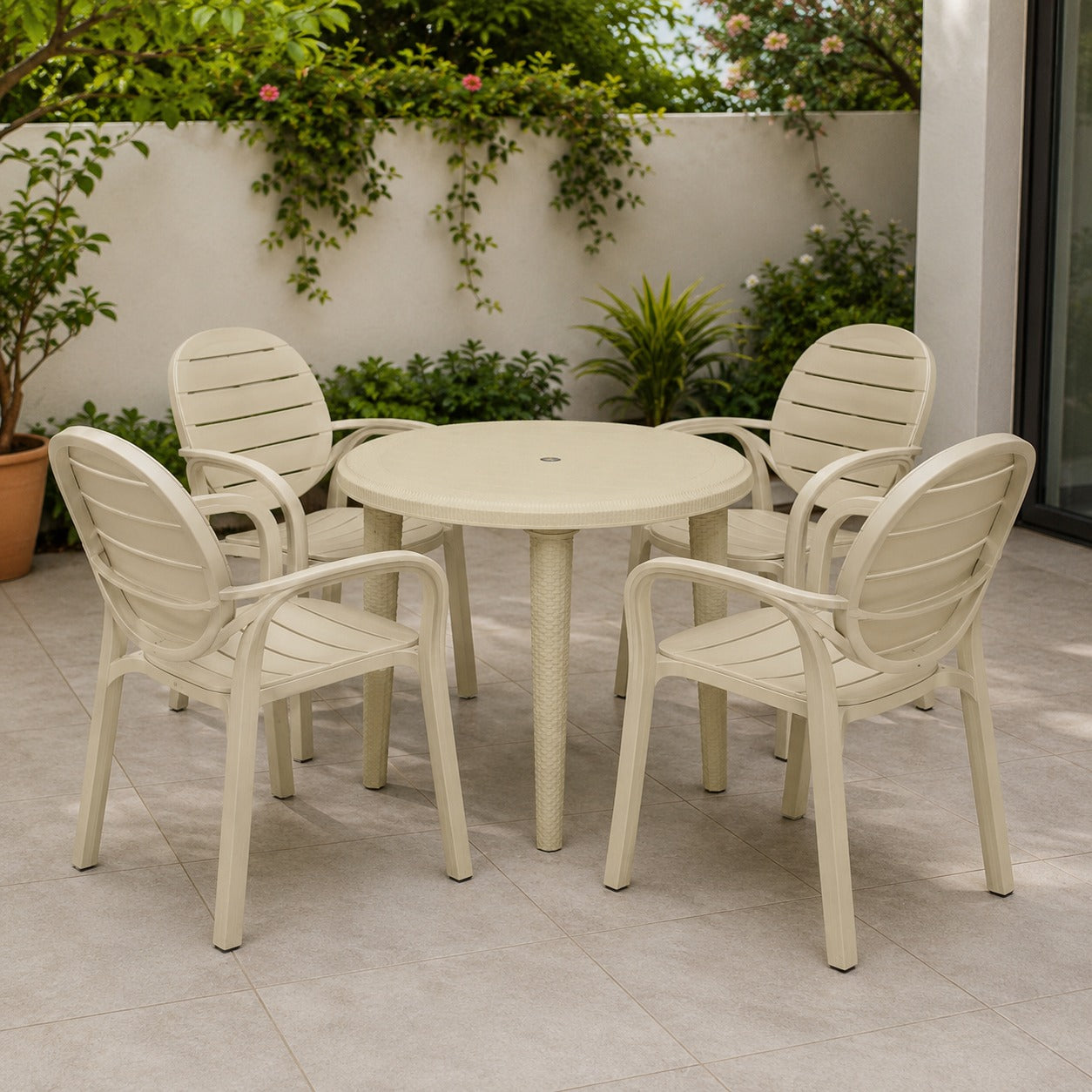 SPECTRUM PATTI CHAIRS SET MODEL SP-675 CHAIRS AND TABLE