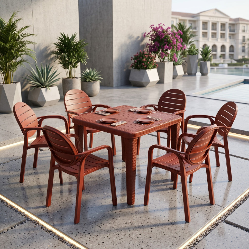 SPECTRUM PATTI CHAIRS SET MODEL SP-675 CHAIRS AND TABLE