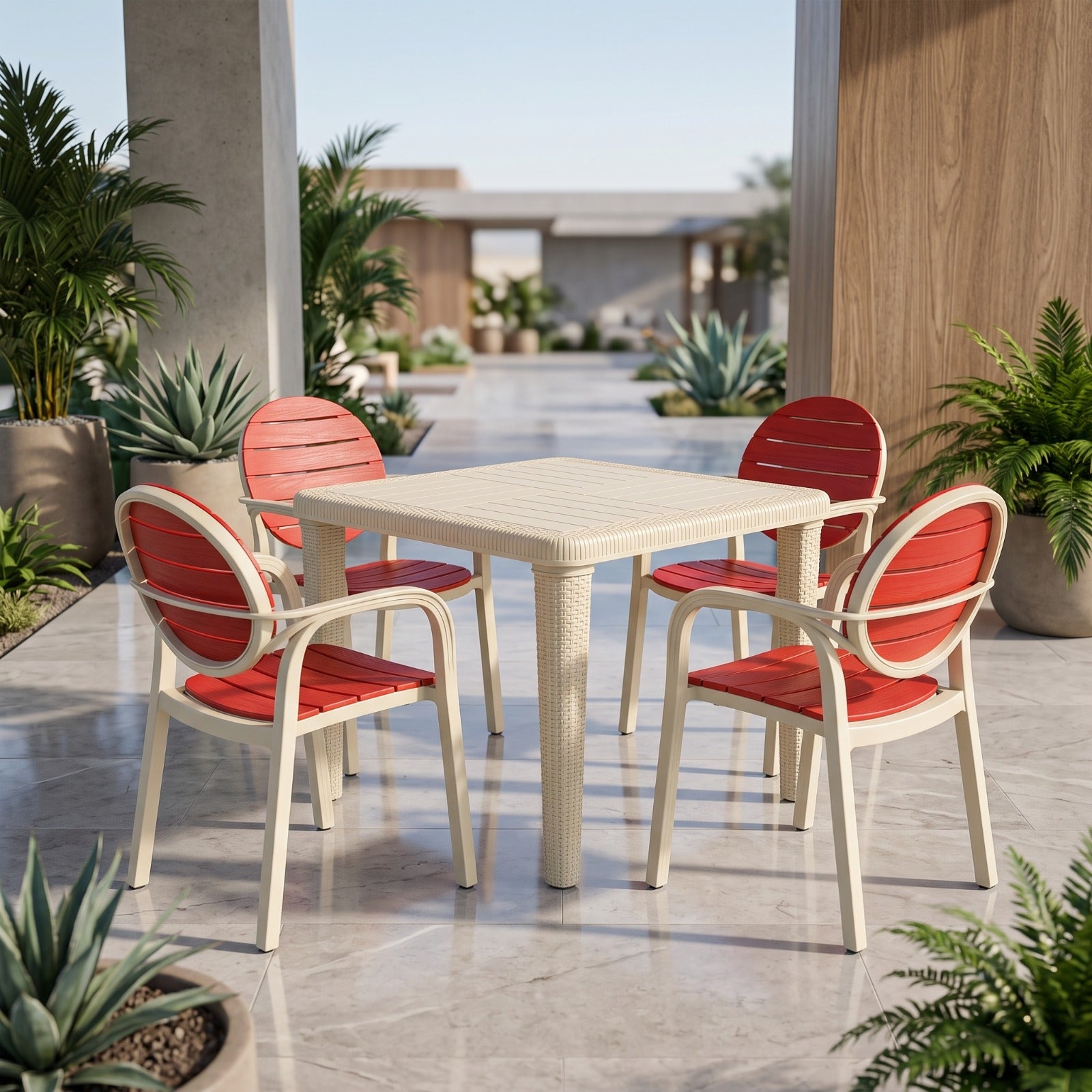 SPECTRUM PATTI CHAIRS SET MODEL SP-675 CHAIRS AND TABLE
