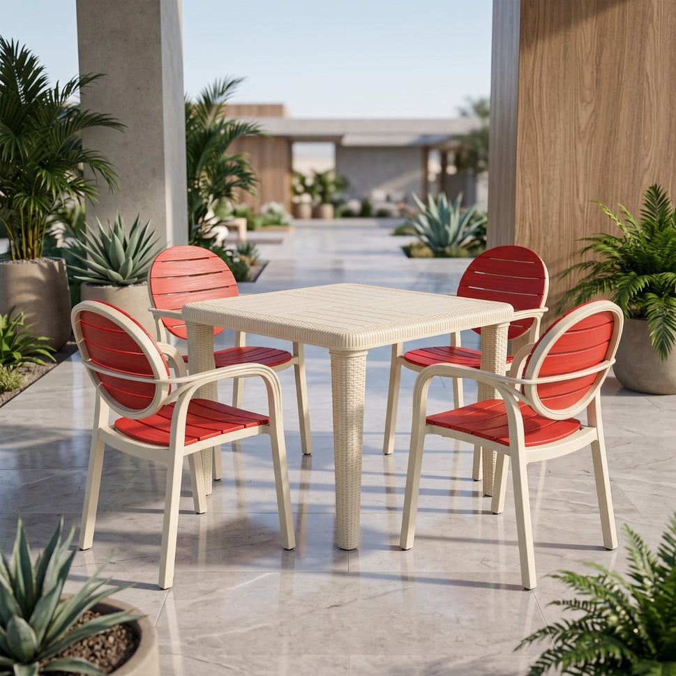 SPECTRUM PATTI CHAIRS SET MODEL SP-675 CHAIRS AND TABLE