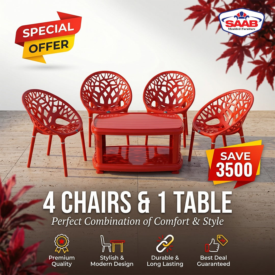 SP-313-PL Tree Chairs Set With Table