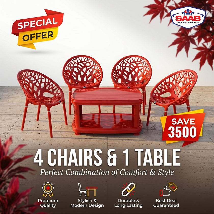 SP-313-PL Tree Chairs Set With Table