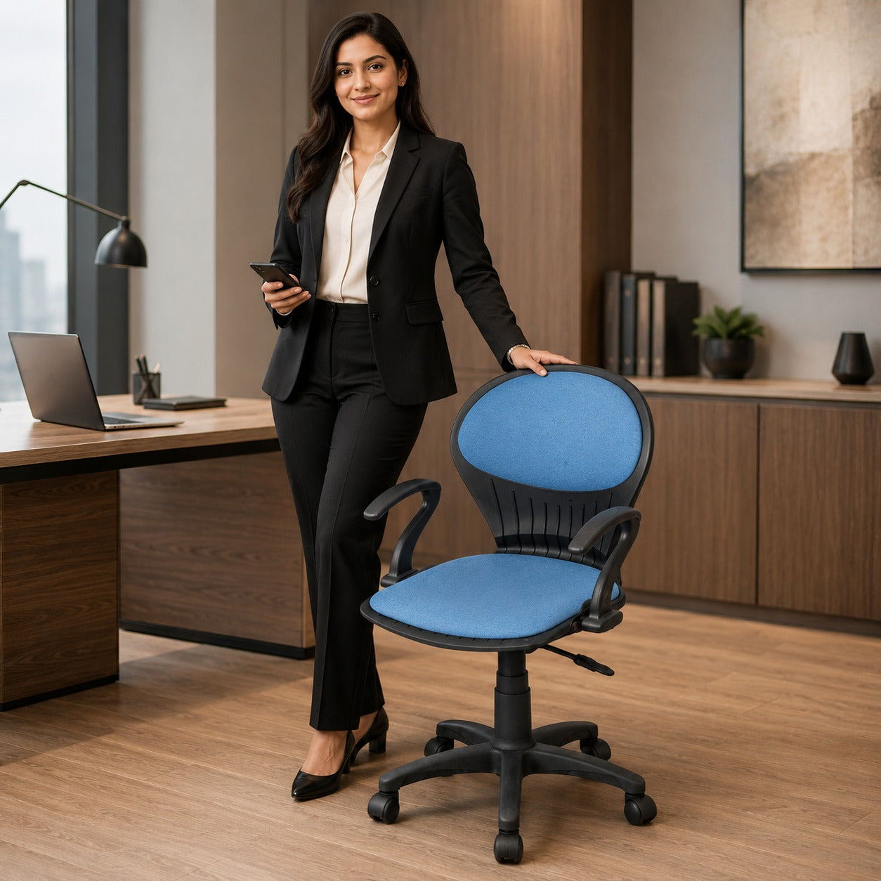 SAAB S-15-HAC Peacock Shell Revolving Chair