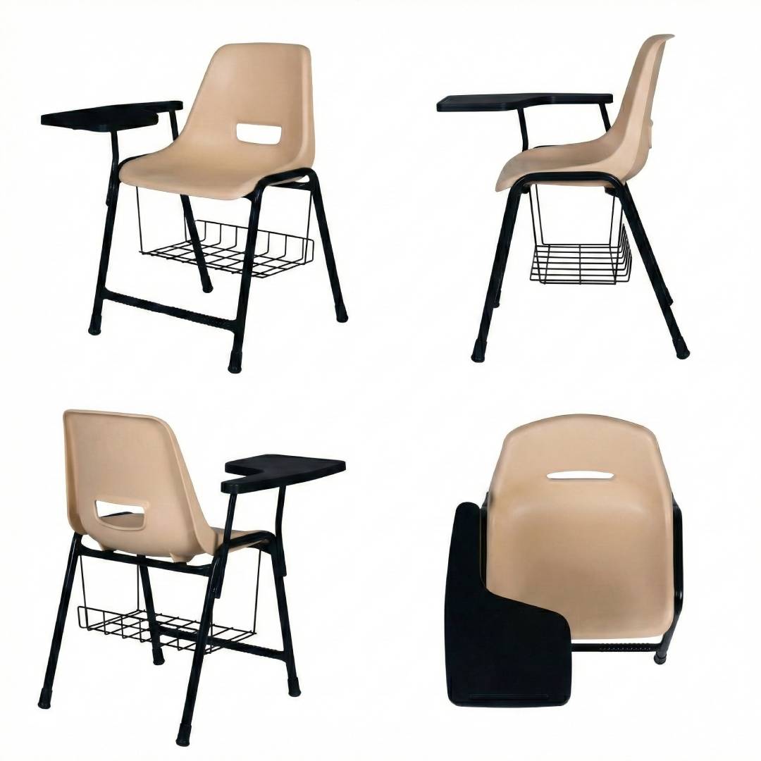 SAAB S-204-SB Steel Plastic Holo Study Big Shell Chair with Book shelf