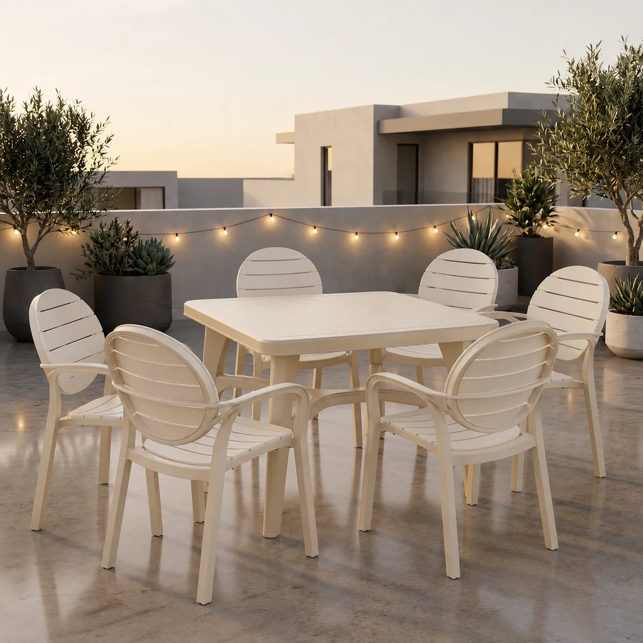 SPECTRUM PATTI CHAIRS SET MODEL SP-675 CHAIRS AND TABLE