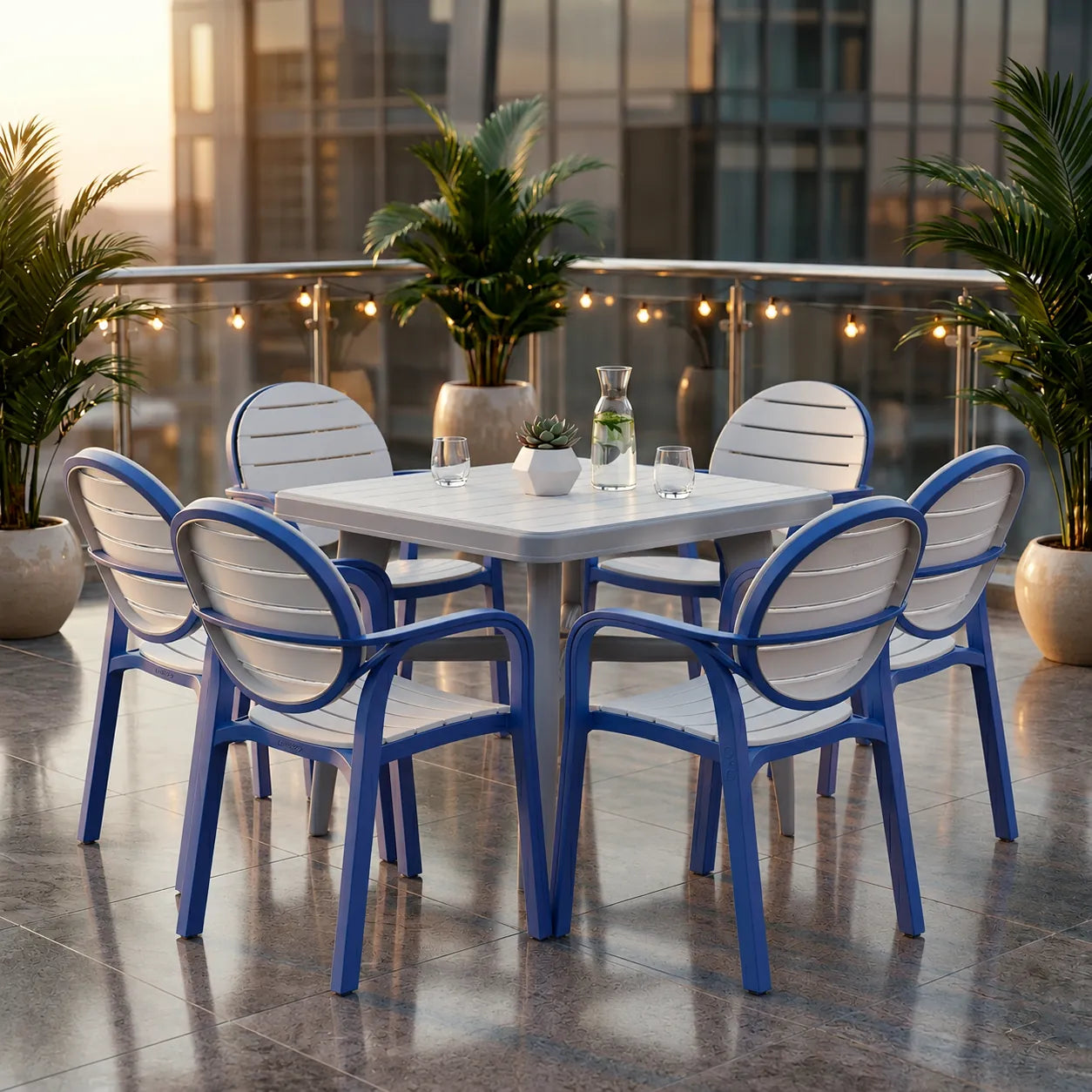 SPECTRUM PATTI CHAIRS SET MODEL SP-675 CHAIRS AND TABLE