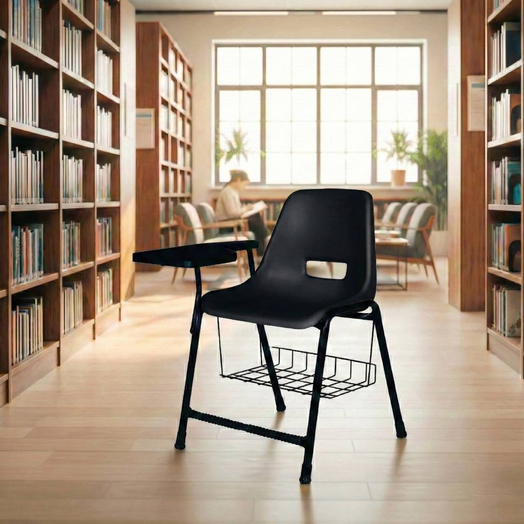 SAAB S-204-SB Steel Plastic Holo Study Big Shell Chair with Book shelf
