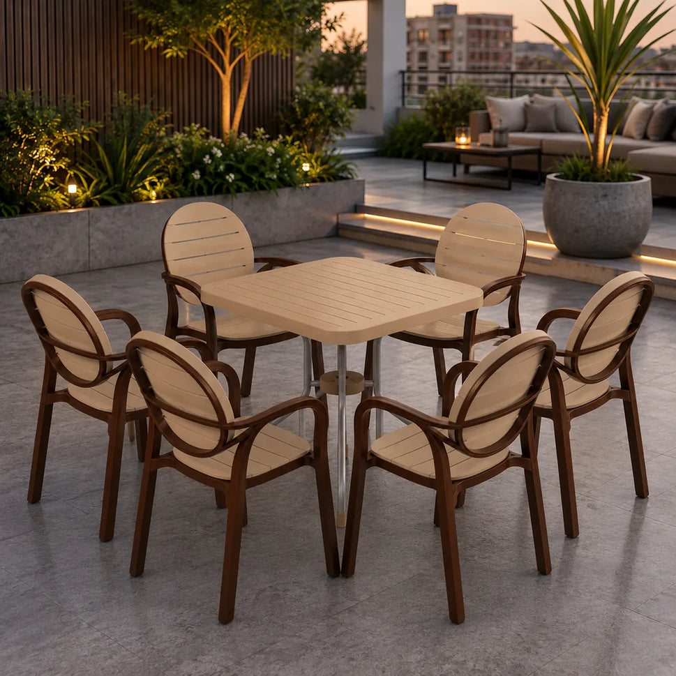 SPECTRUM PATTI CHAIRS SET MODEL SP-675 CHAIRS AND TABLE