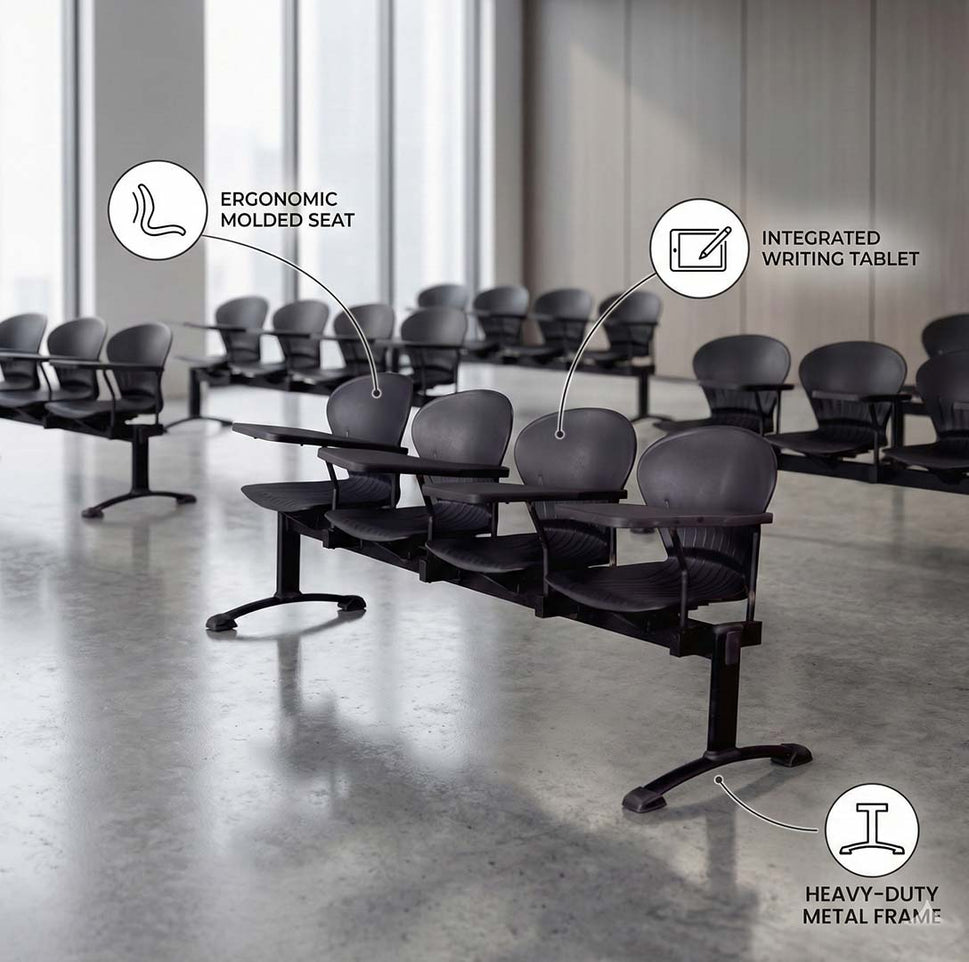 SAAB S-257-HS Peacock Visitor Sofa 4-Seater Double Channel with Study Shelf