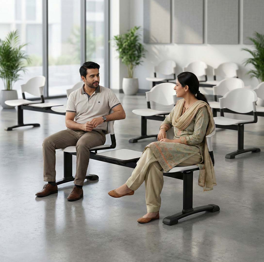 SAAB S-05-H Comforto Visitor Sofa 2-Seater with Table Double Channel