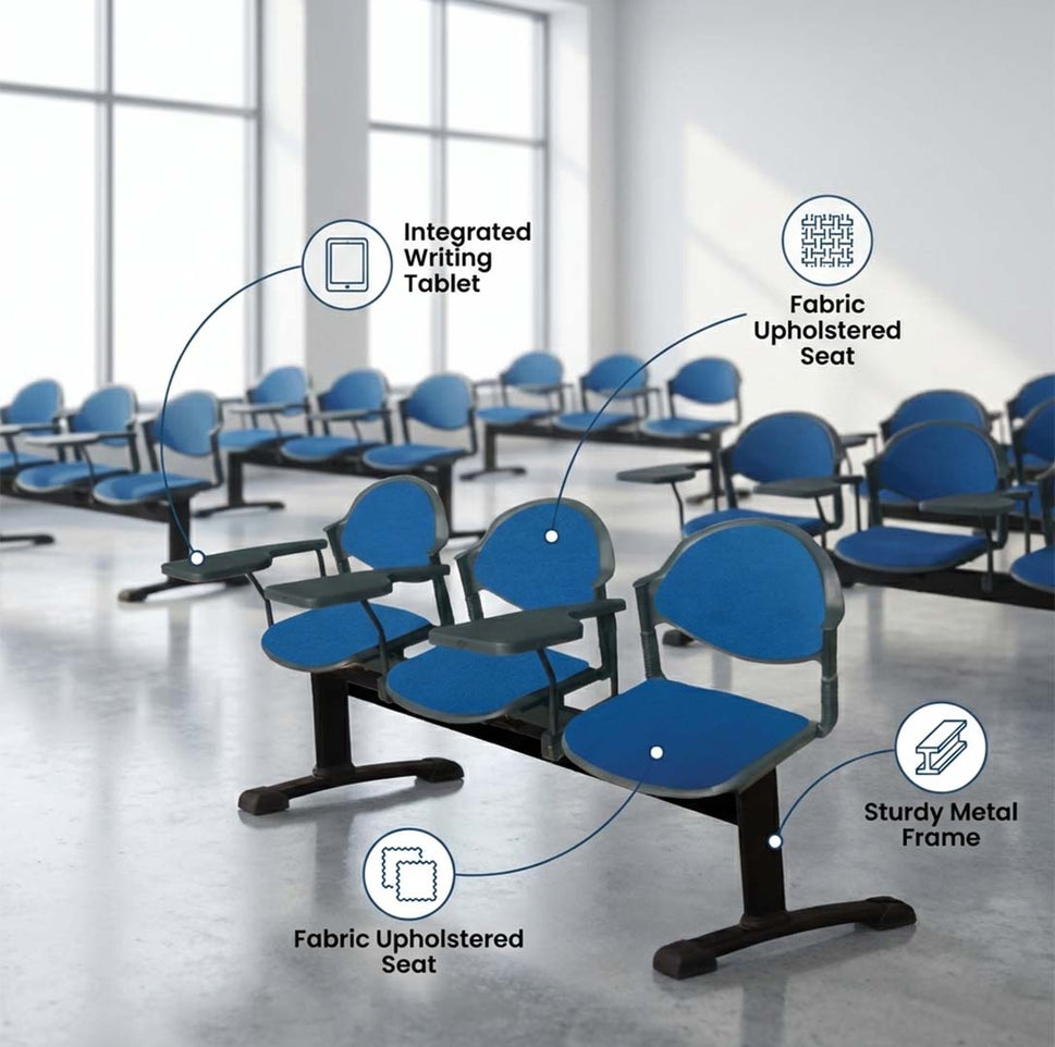 SAAB S-09-HCS Comforto Visitor Sofa 3-Seater Double Channel with Study Shelf