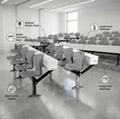 Switch SAAB S-257-HX Peacock Visitor Sofa 4-Seater Double Channel With Wooden Back Bux 3 image