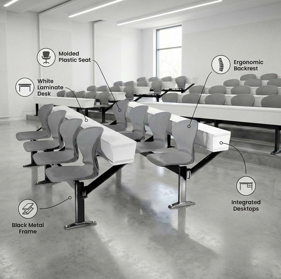 SAAB S-257-HX Peacock Visitor Sofa 4-Seater Double Channel With Wooden Back Bux