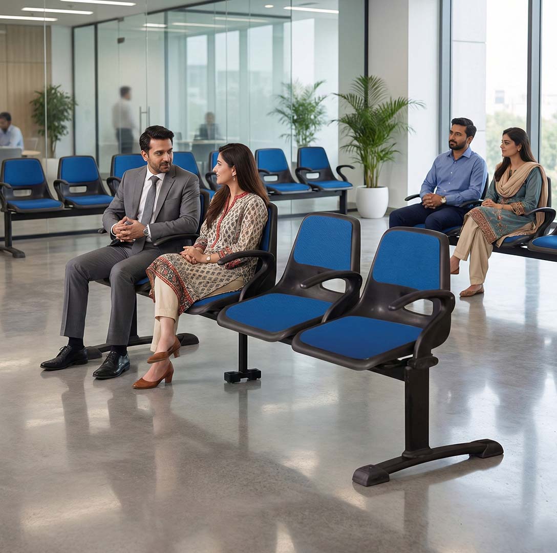 SAAB S-253-HAC Holo Big Shell Sofa 4-Seater Double Channel with Arms and Cushion