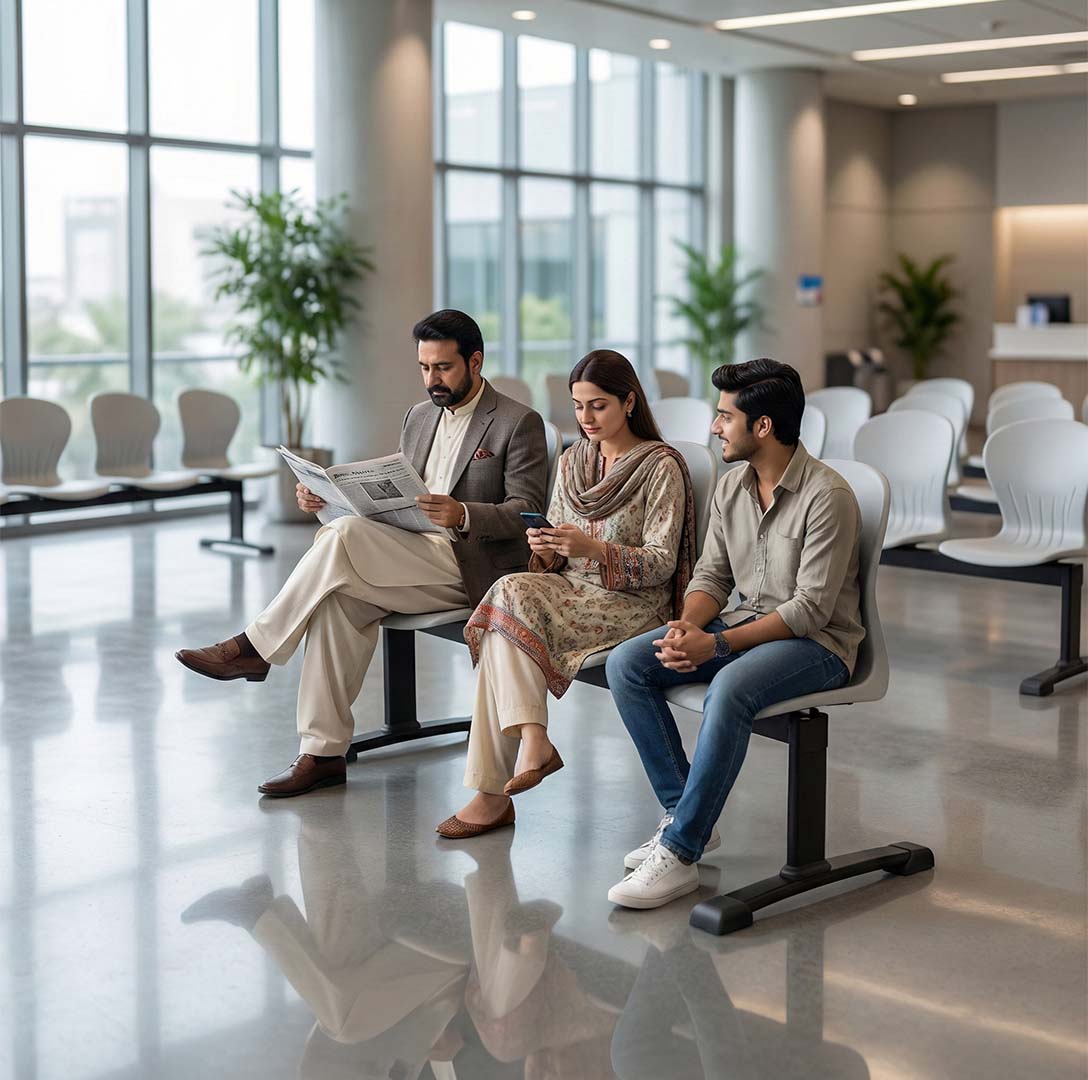 SAAB S-256-H Pecock Visitor Sofa 3-Seater Double Channel