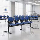 Switch SAAB S-257-HAC Peacock Visitor Sofa 4-Seater Double Channel with Arms &amp; Cushion 3 image