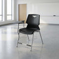 S-195-SB Green Shell Study Chair With Basket